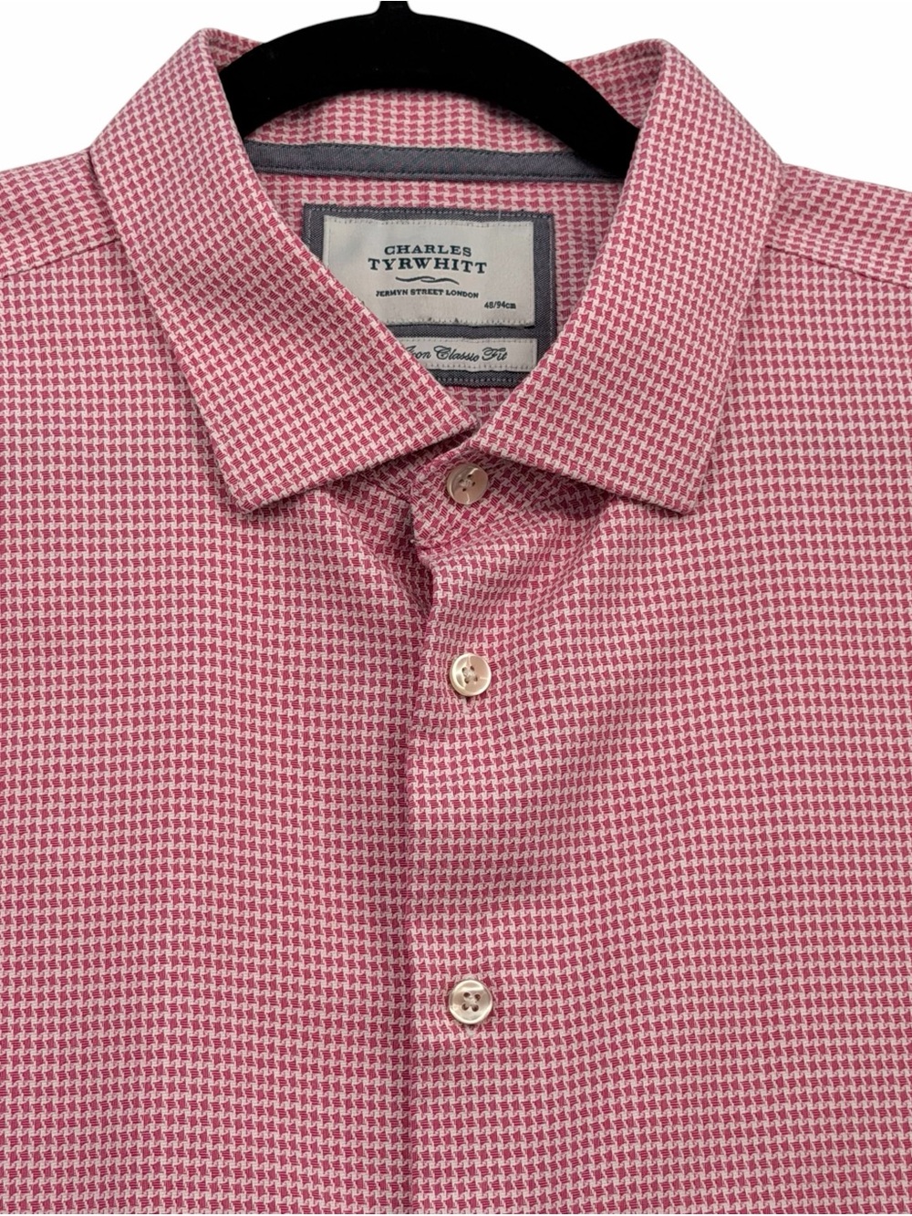 Charles Tyrwhitt Pink Textured Dress Shirt